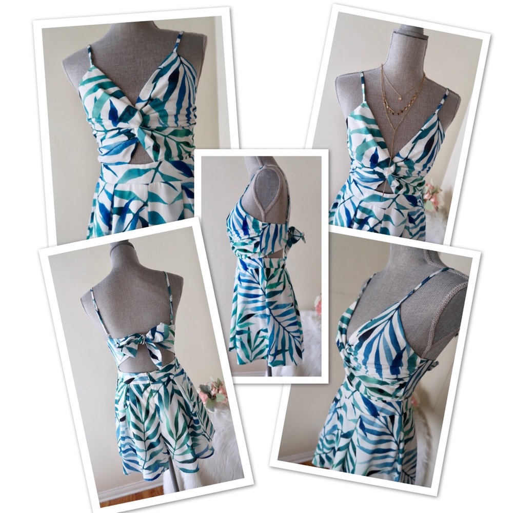 JORDAN- Seabreeze Fluttering Twisted Romper - Picture 2 of 6